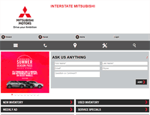 Tablet Screenshot of interstatemitsubishi.com